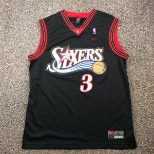 Vintage 2001 Allen Iverson Jersey Philadelphia 76ers Nike Swingman Mens Large